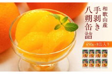 和歌山産手剥き八朔缶詰450g×8缶入り★2024年5月～順次発送【TM14】