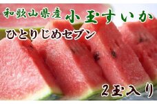 【産地直送】和歌山産小玉すいか「ひとりじめ7(セブン)」2玉入り　3.5kg以上★2026年６月下旬頃より順次発送【TM171】