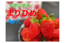 和歌山生まれのいちご【まりひめ】250g×4パック　【北海道・沖縄県配送不可】