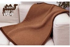厳しい自然が生んだ暖かさ　キャメル100%（毛羽部分）毛布　ひざ掛サイズ（70×100cm）CA-22H