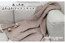あったかコットン　ふわふわ ブランケット　ハーフサイズ（140×100cm）ベージュ　20012-3　BE