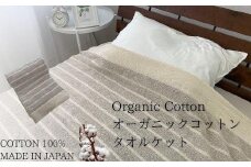 オーガニックコットンタオルケット（140×190cm）ブラウン OH-5772