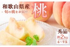 和歌山県産 桃 秀品 6～9玉 約2kg［NY7w］