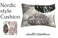 《デザイン ピロークッション 35×50cm グレー》グレー35
