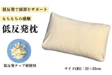 《もちもちの感触 低反発 枕 カバー2枚付》低反発チップ枕