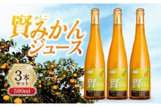 賢みかんジュース500ml 3本セット ギフト
