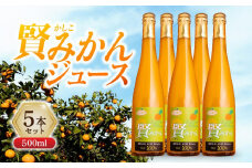 賢みかんジュース500ml 5本セット ギフト