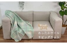 【グリーン】リビングでのご使用にぴったり チェック柄 リビングケット 140x180cm 1517S GR