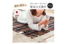 【ブラウン】『和』【160×120cm】色々使える!ワイドサイズ暖か電気ひざ掛け SB-20HW01-BR