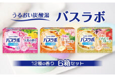 炭酸ガス 入浴剤 12種の香り しっとり保湿 72回分 全6箱 各12錠入り HERS バスラボ
