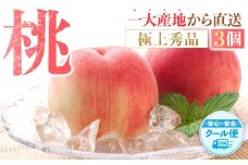 桃 極上秀品 食べきりやすい３個入 ［先行予約］［2026年6月下旬頃より順次発送］こだわり農家厳選！［KG1］