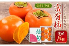 先行予約 富有柿 秀品8個入り こだわり農家厳選【2025年10月末頃から11月下旬頃順次発送】【KG25】