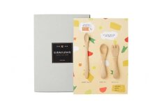 木製 ベビー＆キッズカトラリーセット(食洗機対応)【TN73】