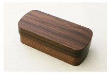 ◇銘木弁当箱 ウォルナット ナノコート 弁当包みセット【ミズタマ】【TN162】