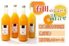 無添加・有田のジュース詰合せ 720ml×4本・3種［種類おまかせ］［IKE239］