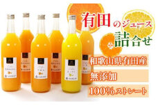 無添加・有田のジュース詰合せ 720ml×6本・4種［種類おまかせ］［IKE240］