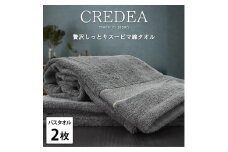【バスタオル2枚組】スーピマ綿バスタオル 60×120cm クレB2-GY