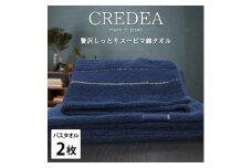 【バスタオル2枚組】スーピマ綿バスタオル 60×120cm クレB2-NB