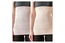 ＜さくらピンク1枚・オートミール1枚＞(2枚セット)シルク100%オールシーズン腹巻き(男女兼用)【1490477】