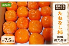 国城観光農園のたねなし柿(家庭用・訳あり)約7.5kg_ 果物 フルーツ くだもの 柿 かき 種無し 種なし くだもの ふるーつ 和歌山 人気 送料無料 産地直送 甘い 秋の味覚 旬 家庭用 訳あり 規格外 傷 不揃い たねなし柿 【1143474】
