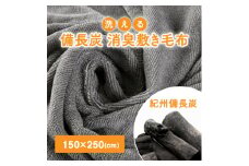 備長炭 敷き毛布 洗える消臭フラットシーツ【1322515】
