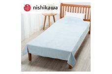 西川のシール織綿毛布　ブルー　シングル　140×200cm　FQ03151019/800【1445280】