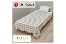 ＜nishikawa/西川＞ガーゼケット(麻混)シングルサイズ　ベージュ【1639795】