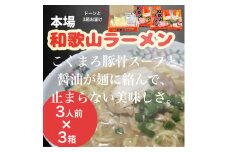 本場和歌山ラーメン【1箱3人前×3箱】(A903-1)