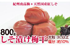 しそ漬け梅干(紀州南高梅)800g 大粒 3L以上 和歌山県産