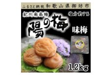紀州南高梅　味梅(白干し梅)3Lサイズ　1.2kg（塩分7%）