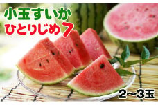 和歌山産 小玉すいか ひとりじめ（2～3玉） スイカ すいか 小玉スイカ 西瓜 ひとりじめ 和歌山県産 ひとりじめ7 シャリシャリ ジューシー 果皮薄い 甘い 小家族 