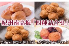 厳選紀州南高梅四種詰合せ