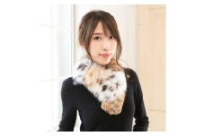 天然の斑点 リンクスキャットダブルフェースマフラー