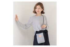 感動を生む吊り編みの技！天竺ニットサコッシュ　グレー