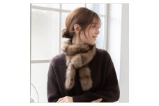 毛皮の王様 ロシアンセーブルロングマフラー　ワイルド