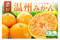 「濃厚な味のとろける美味しさ」温州みかん 2.5kg 《先行予約》ミカン  サイズ混合 Ｓ～Ｌサイズ 甘い 果物 フルーツ 濃厚 産地直送 期間限定 デザート 贈り物  贈答