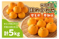 せとか約3キロ・不知火約2キロ詰め合わせ《先行予約2026年2月中旬頃より順次発送分》