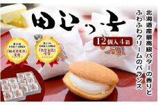 銘菓 田辺っ子（たなべっこ）12個入り×4箱  / 銘菓 お菓子 スイーツ 和菓子 個包装 小分け プレゼント ギフト ご家庭用 贈答 和歌山 バター クリーム お土産 お取り寄せ 田辺市【shd004-1】