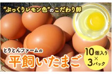 とりとんファームの平飼いたまご10個入り×3パック【常温配送】 / 田辺市 卵 たまご 鶏卵 平飼い 卵かけごはん【trt004-2-j】