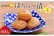 紀州南高梅 はちみつ漬け（塩分約8％）600g  / 紀州南高梅 南高梅 梅干し 梅干 梅 うめ 和歌山 田辺市 肉厚 お米 おにぎり 焼酎 梅酒 健康 はちみつ梅 産地直送【nkn003-2】