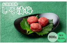 しそ漬梅（塩分約15％）800g  / 和歌山 田辺市 紀州南高梅 南高梅 梅干し 梅干 梅 うめ 肉厚 お米 おにぎり 焼酎 梅酒 健康  しそ 紫蘇 しそ漬 【mtz015-1】