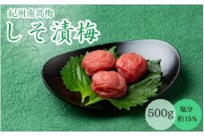 しそ漬梅（塩分約15％）500g  / 和歌山 田辺市 紀州南高梅 南高梅 梅干し 梅干 梅 うめ 肉厚 お米 おにぎり 焼酎 梅酒 健康  しそ 紫蘇 しそ漬 【mtz024】