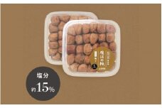 【ご褒美梅】山森農園の 梅干し「魔法の梅」 計1kg（500g×2） 【塩分約15％】 土と水にこだわっています 贈答にも / 紀州南高梅 和歌山 田辺市 ミネラル水 梅 梅干 ウメ うめ うめぼし 肉厚 ギフト ご家庭 完熟【ymm006-1】