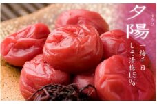 一梅千日しそ漬け梅「夕陽」塩分15%  A級品3Lサイズ　500g / 和歌山 和歌山県産 紀州南高梅 南高梅 梅干し 梅干 梅 しそ梅 A級品 3L ご飯のお供【umm025】