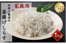 ご家庭用　和歌山県産　釜揚げしらす（冷凍）1kg/ しらす丼 丼ぶり シラス 冷蔵 ギフト お取り寄せ 和歌山県 田辺市 【mst025-r】
