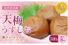 紀州南高梅 天梅(そらうめ)うすしお 500g 塩分約8％ A級品 大粒5Lサイズ /  梅干し 梅干 うめぼし 南高梅 国産 梅 うめ ウメ 健康 ご飯のお供 和歌山県 田辺市【bik004】