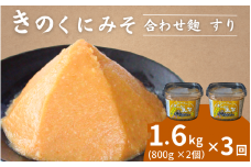 【3カ月定期便】きのくにみそ（合わせ麹）すり 計4.8kg（1.6kg×3回） / 味噌 ミソ 生みそ 調味料 こし味噌 みそ汁 和歌山県 田辺市【kyj024-tk】