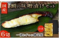 鯛の味噌漬け 6切（個包装） / 和歌山県 小分け包装 みそ漬け おかず お弁当 箱入り 贈答品 ギフト 田辺市【han004-2】