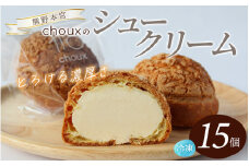 【数量限定】chouxのシュークリーム 15個 / シュークリーム デザート スイート おやつ 冷凍配送 個包装 お取り寄せ ギフト 贈答品  本宮大社 田辺市 和歌山 【oux002】
