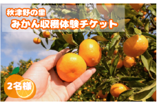 秋津野の里でみかん収穫体験 みかん収穫体験ができるペアチケット  /  体験 みかん 収穫  和歌山 田辺市  チケット ペアチケット 収穫体験【grt007-1】